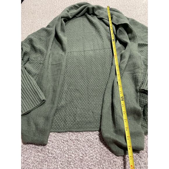 rue21 Women's Size Large Shawl Collar Open Front Cardigan Green - Picture 6 of 8